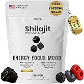 Performance Shilajit Gummies with CoQ10 and Ashwagandha – Pure 7-in-1 Formula with 75% Fulvic Acid & 92+ Minerals – For Men & Women, Energy, Focus & Stress Support – 60 Sugar-Free, Himalayan Gummies
