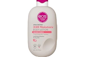 eos Shea Better Body Lotion Coconut Waters, 24-hour Moisture Skin Care, Lightweight & Non-Greasy, Natural Shea, Vegan, Coconut Body Lotion, 16 Fl Oz