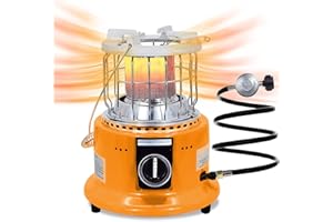KARVEDEN 2 in 1 Propane Heater, 13000 BTU Heater and Stove, Portable Heater for Outdoor Use, Indoor with Handle, Patio Outdoor Heater for Greenhouse, Camping, Ice Fishing, Garage, Tent