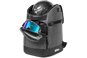 RAVOINCC Ski Boot Bag Snowboard Boots Backpack Skiing and Snowboarding 50L Travel Luggage with Waterproof Exterior Stores Gear for Helmet,Gloves,Goggles & Accessories for Men Women