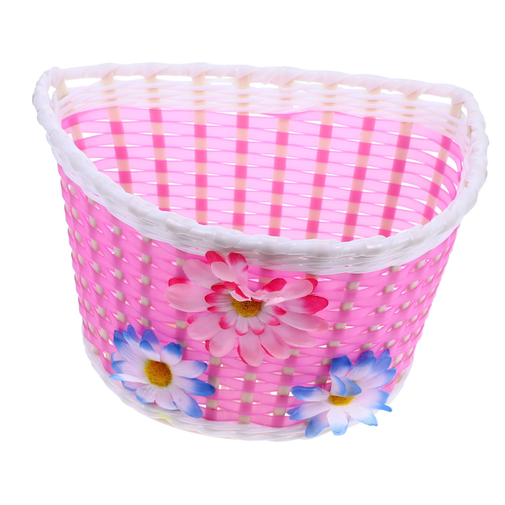 Gatuida Bike Basket, Girls Bicycle Basket, Water Resistant, Adjustable Leather Straps, Kids Front Bike Accessory