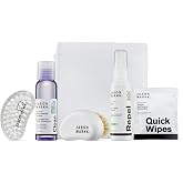 Jason Markk Starter Box, Shoe Cleaning Kit, 6-Piece Set, Deep Cleaning Solutions, Two Brushes, &amp; Microfiber Towel, Sneaker Care, Ideal for Footwear, Safe on Leather, Suede, Nubuck, Cotton, Knits, 2oz