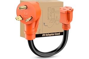 Nilight RV Power Adapter Cord 30 Amp to 15 Amp Pure Copper Heavy Duty 10 Gauge Wire ETL Listed TT-30P to 5-15R 30M/15F Weatherproof Cord for RV Camper Caravan Van Trailer