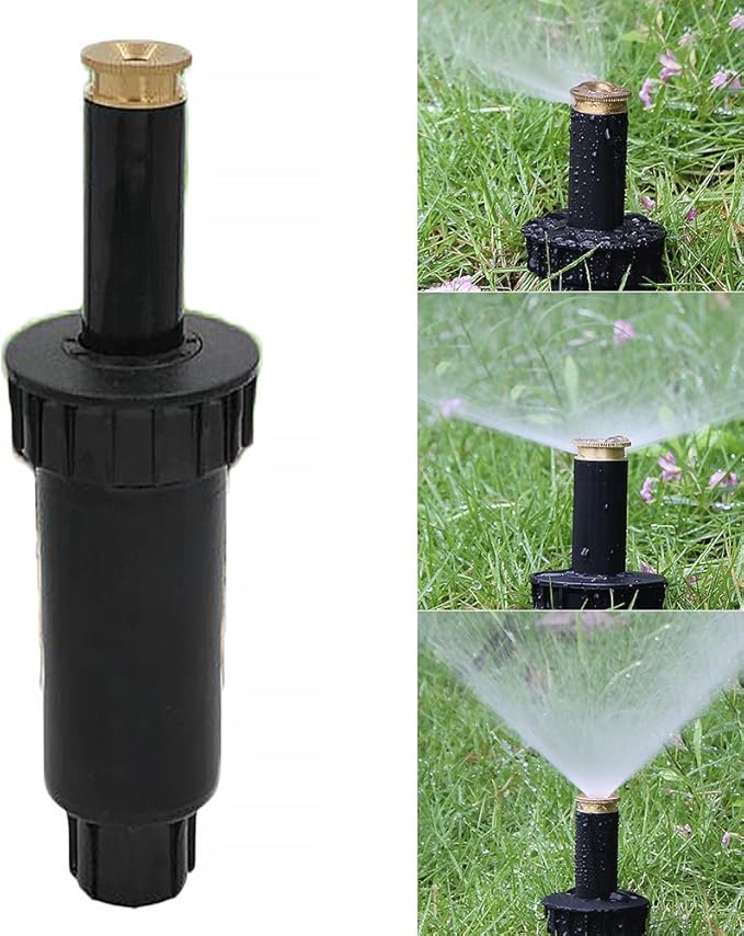 Spray Sprinklers, 90/180/360 Degrees Adjustable Pop Up Spray Nozzle