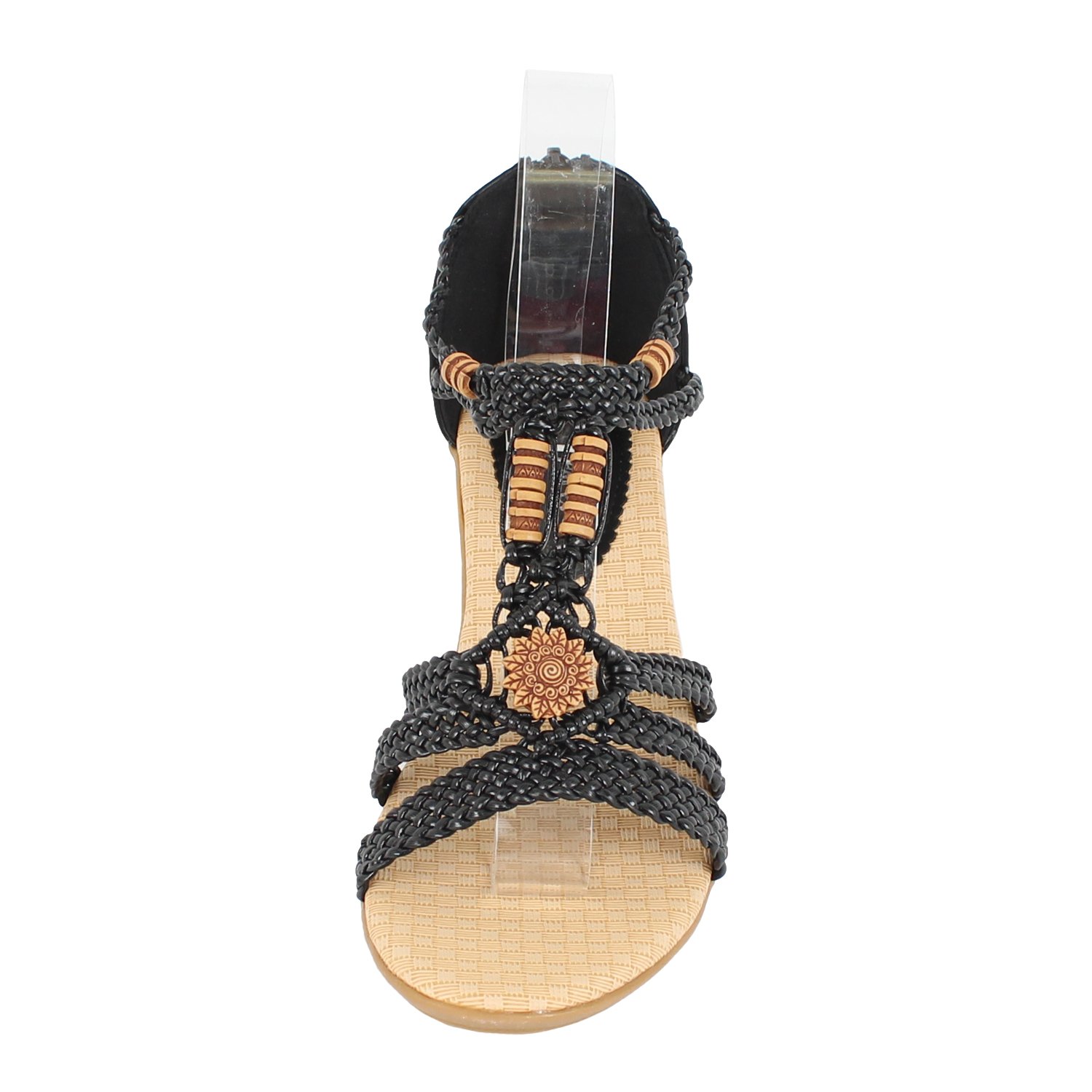Forever Link Paramount-10 Women's Woven Beaded Floral Wedge - Image 3
