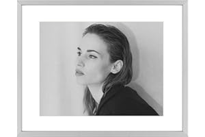 Golden State Art - 14x11 Aluminum Picture Frame - with Mat for 11x8.5 Diploma - Real Glass Front - 11 x 14 Metal Frame Fits 8.5 x 11 Certificate/Document for Wall Mounting - 1 Pack - Silver