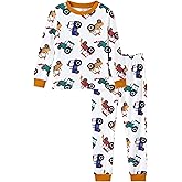 PATPAT Toddler & Kids Pajama Sets with Bamboo Viscose, Snug Fit PJs for Boys, All-Season Comfort Sleepwear, Ages 2–12 Years