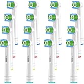 Toothbrush Head Compatible with Oral B Electric Toothbrushes, Brush Head Attachment for Cleaning Teeth, Compatible with Oral B Pro/Genius/Smart (White)