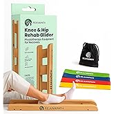 RejuvaPath Knee & Hip Rehab Glider with Resistance Bands – Physiotherapy Equipment for Stroke Rehab, Recovery Aids, Slide Boa