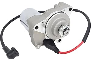 Shamofeng 3 Bolt Starter Motor with Line for 50cc 70 cc 90cc 100 cc 110cc 125 cc Dirt Bikes Go Karts ATV Pit Bike Dune Buggy Sandrail Quad 4 Wheelers SSR Roketa Taotao Coolster Jonway SunL