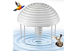 Hohean Water Agitator for Bird Bath, Battery Birdbath Water Circulator, Waterproof and Quiet, Energy Saving Bird Bathtub Mixer for Patio Garden Pond Decoration(White,1 Pack)