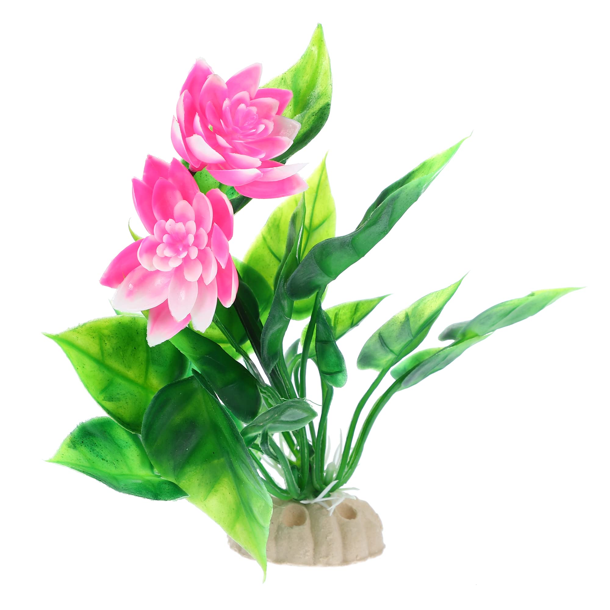 VOCOSTE 1pcs Fish Tank Aquarium Decorations Plants, Pink 5.91"