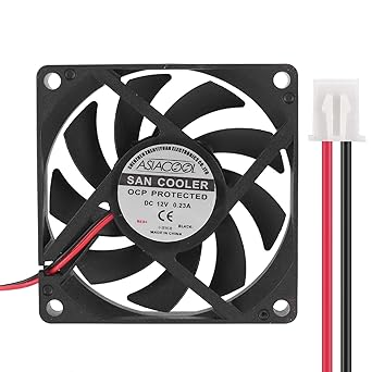 Amazon Com Jienk 7015 Silent Brushless Cooling Fan 2 Pin Brushless 7cm Fan Dc 12v 70mm X 70mm Cool 3d Printer Parts Pc Case Cpu Cooler Oil Bearing 7015 Dc 12v Industrial Scientific