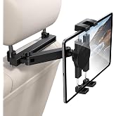 Tablet Holder for Car Headrest, ipad Car Holder Back Seat, Road Essentials | 3 in 1 Adjustable Extension Arm, 360 rotation, ipad Holder for Car for Kids, fit 4.7-12.9" iPad Pro, Air, Mini, Galaxy, Fire