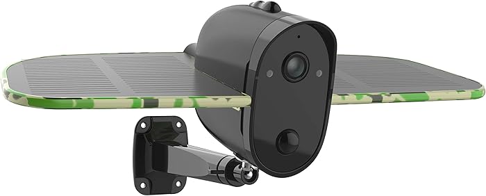 SOLIOM Wireless Outdoor Solar Battery Security Camera, 1080P HD WiFi Home Surveillance Camera, Black