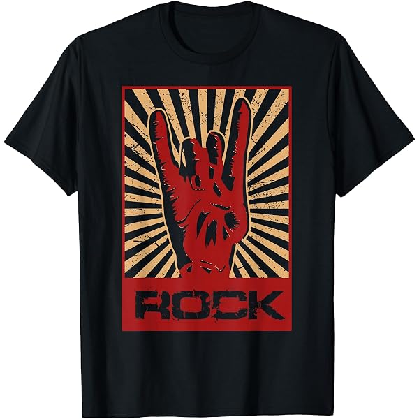 Amazon.com: Vintage Rock Concert Band Poster 70s 80s Retro TShirt
