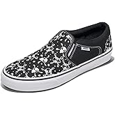 Vans Men's Asher Slip-on Shoes, Alien Skull Black/White, 10.5