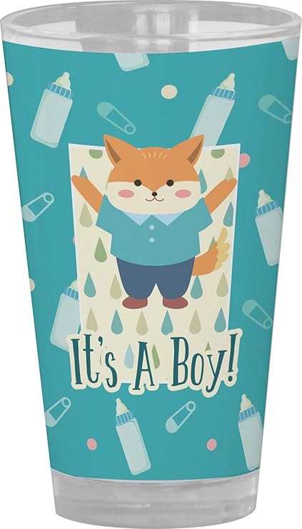 Amazon Com Baby Shower Drinking Pint Glass Personalized Kitchen