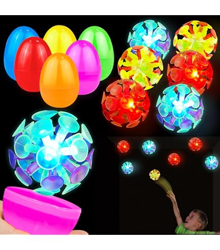 Set De 6 Trompos Luminosos De Pascua | Giroscopios Con Luces LED Y Música Para Regalar A Niños 3-12 Años