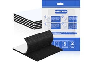 SWEET VIEW 5 Set Hook and Loop Strips with Adhesive, 4"x6" Heavy Duty Adhesive - Industrial Double Sided Hook and Loop Tape