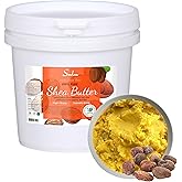 SULU ORGANICS 7 Lbs Raw Unrefined 100% Pure Cold Pressed Shea Butter Yellow- Cosmetic Grade-Cruelty Free-Vegan-Soap Making-Skin Care-Bulk Size