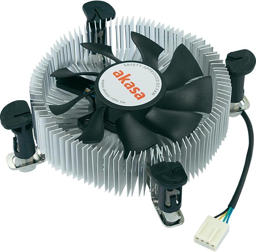Akasa AK-CCE-7106HP CPU Cooler Low Profile PWM Aluminium Copper Core LGA775 115X