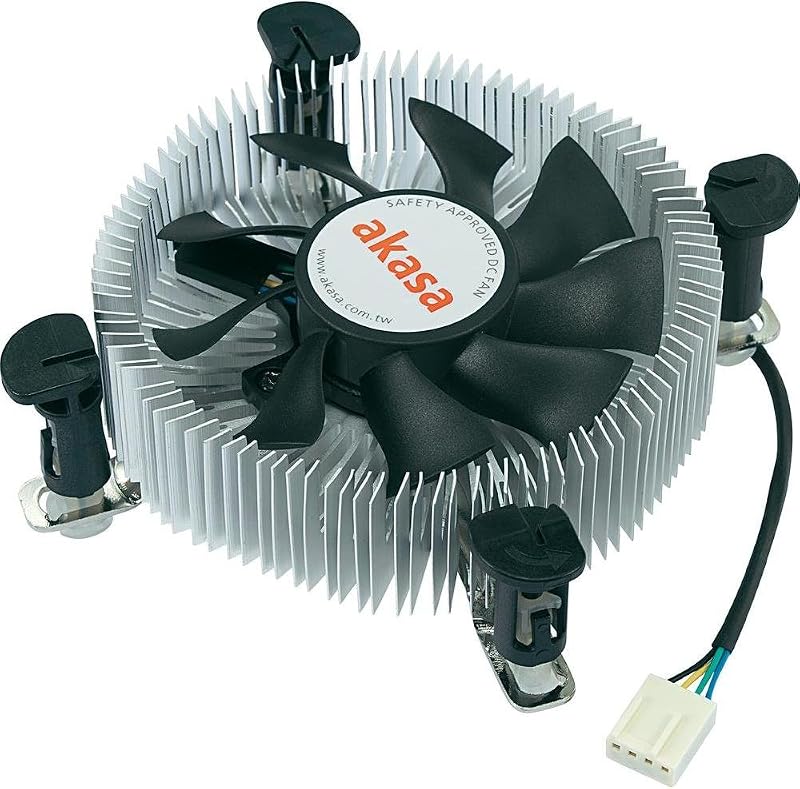 Akasa AK-CCE-7106HP CPU Cooler Low Profile PWM Aluminium Copper Core LGA775 115X