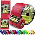 TECEUM 5/32" Paracord Rope 1000 – 1000ft / 200ft / 100ft / 50ft – Tactical Parachute Cord 4mm – 45+ Colors – Nylon String for Survival & Camping Gear – Stripe Cord for Survival – Utility Rope