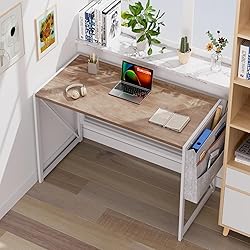 SOROGRA Folding Desk with Storage Pocket for Small