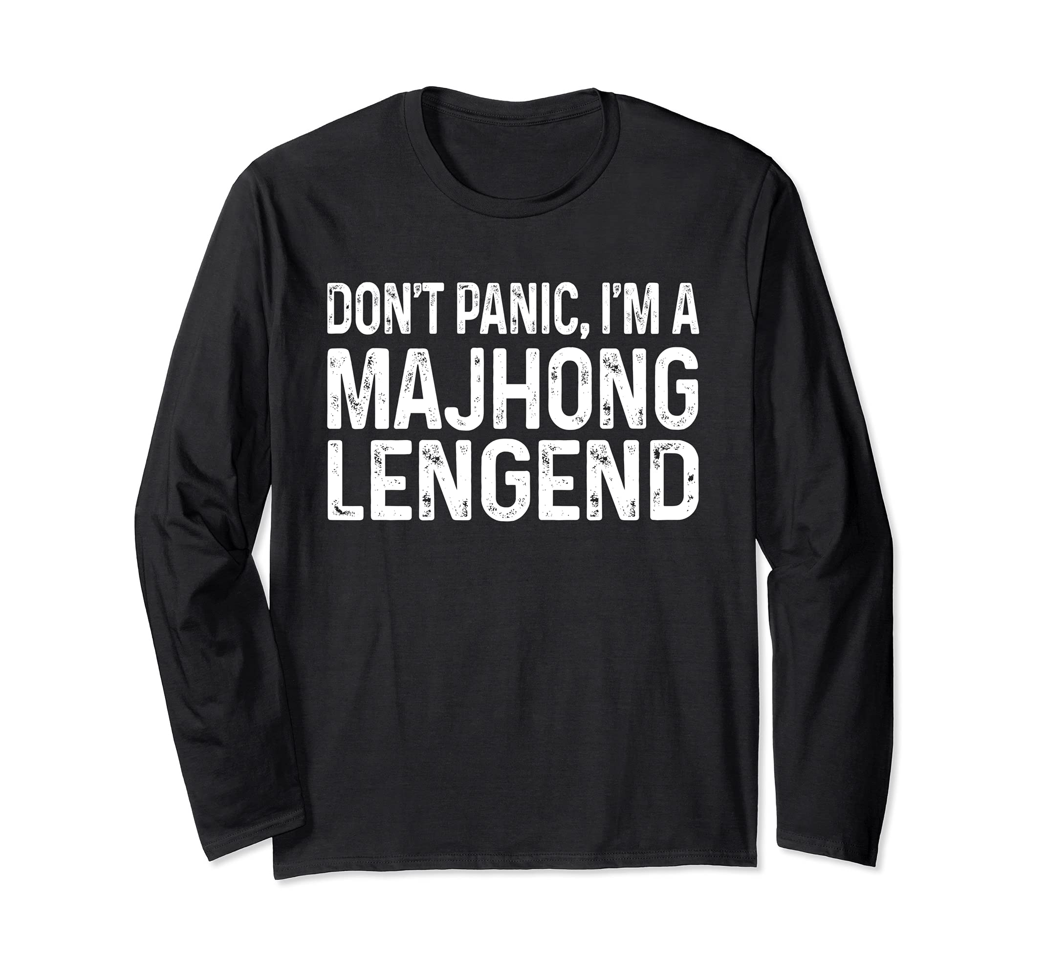 Mahjong Legend Gift For Mom Mother Tile Game Lover Players Long Sleeve T-Shirt