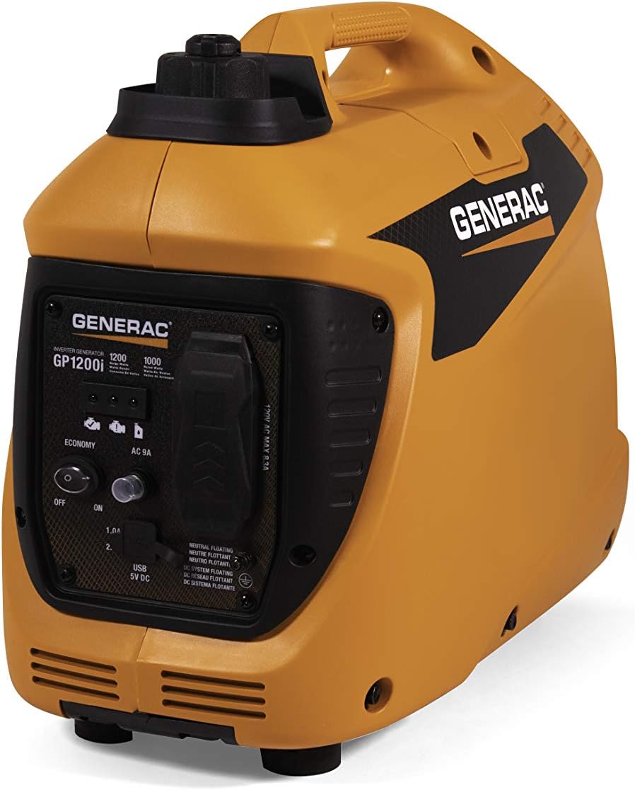 Generac 76711 GP1200i 1200 Watt Portable Inverter Generator, Orange and Black : Garden & Outdoor