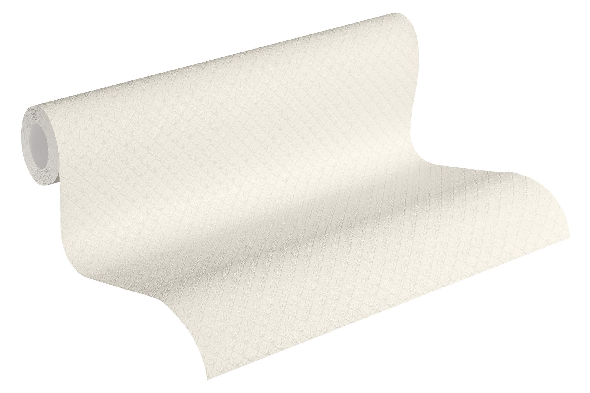 A.S. Création Jette Non-Woven Wallpaper Art Deco Wallpaper 10.05 m x 0.53 m Cream White 373641 37364-1