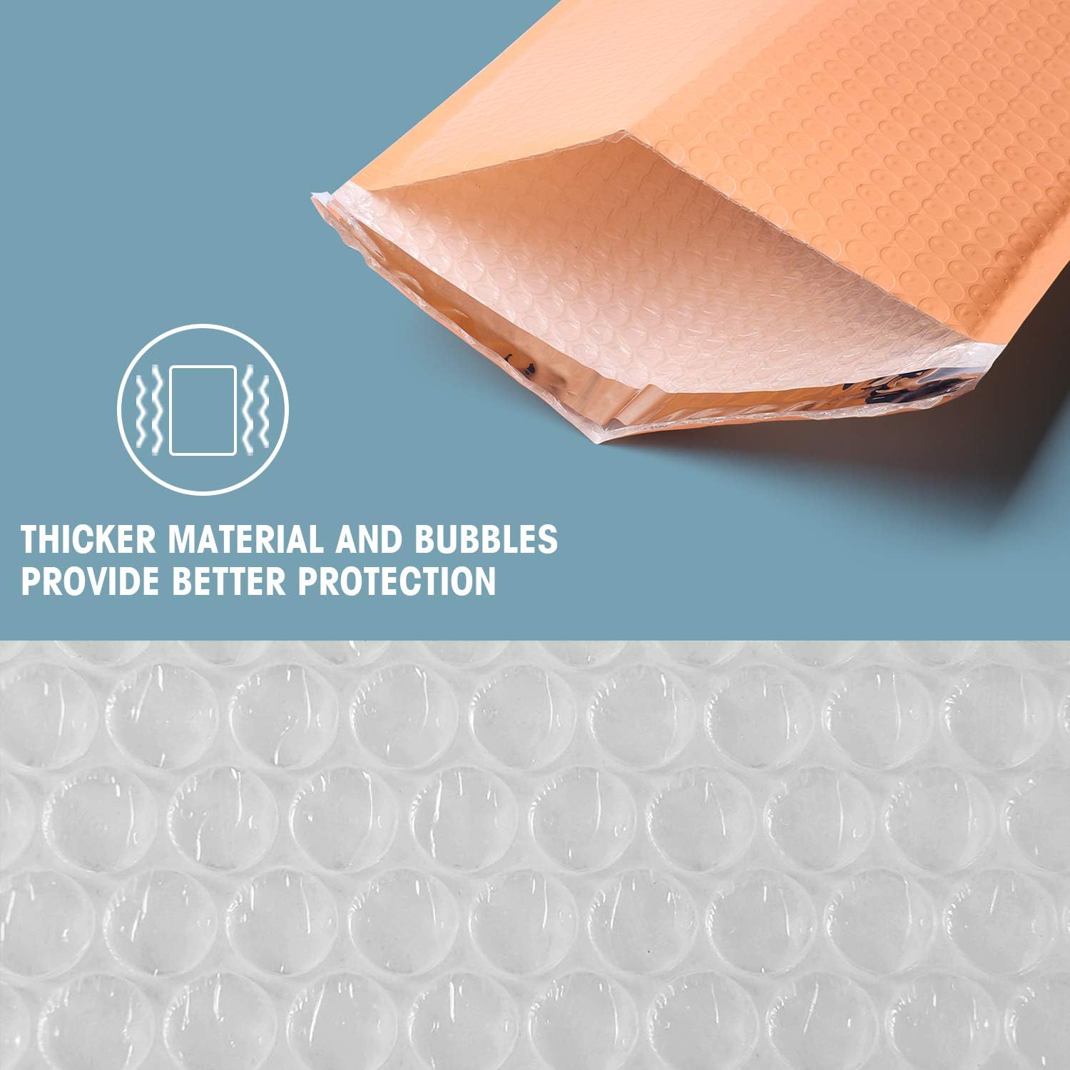Metronic 25pcs Poly Bubble Mailers 6x10 Inch Padded Envelopes #0 Bubble Lined Poly Mailer Self Seal Peach Quartz : Office Products