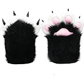 Furry Paws Gloves Soft Claw Finger Gloves for Furry Costume, Perfect for Cat and Fox Fursuit Paws