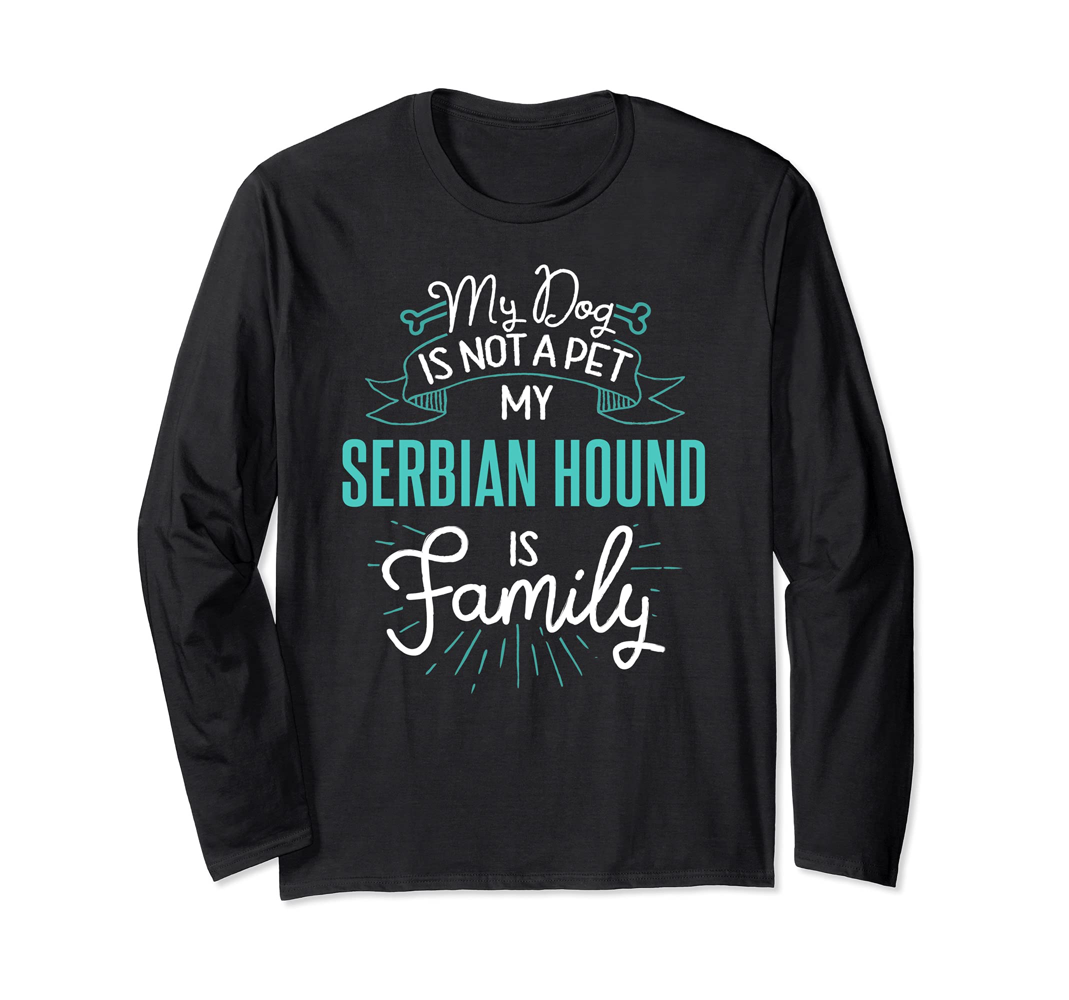 Cute Serbian Hound Design Family Dog Giftn Long Sleeve T-Shirt