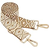 ZOOEASS Wide Shoulder Strap Adjustable Replacement Belt Guitar Style Crossbody Bag Handbag Strap Multicolor Canvas Straps(Wide:1.5in)(Color27)