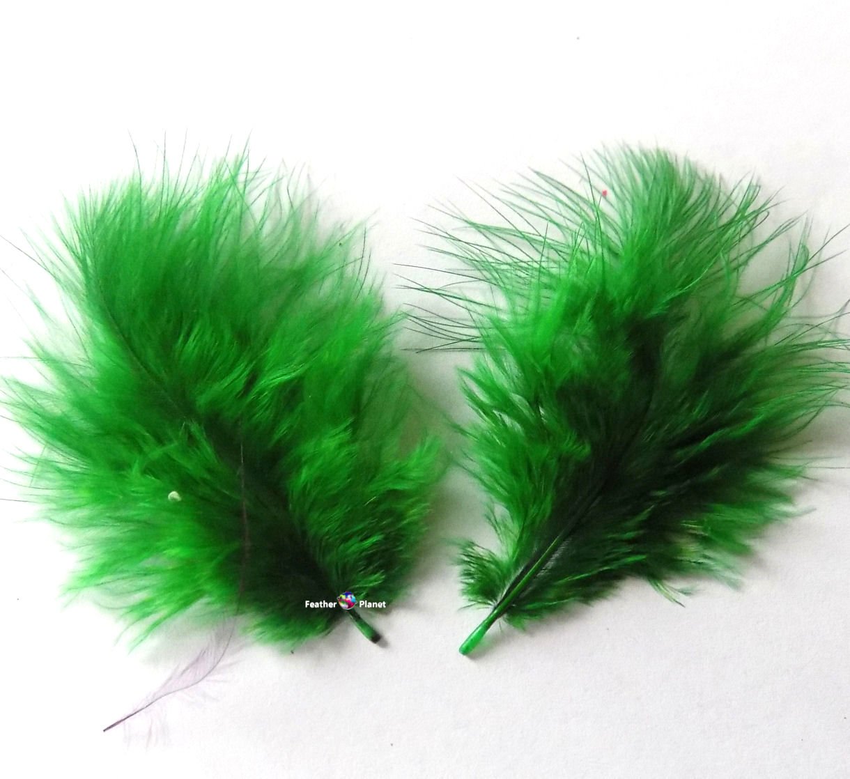 Green Feathers, Marabou Small (Pack of 30) Kelly Green Shade