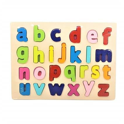 Lazy Toddler Educational Wooden Alphabets and Number Board for Kids (Small Letters)