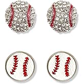 MAQVQLU Baseball Earrings for Women Baseball Stud Earrings Baseball Mom Earrings Sports Earrings Baseball Fan Gift for Mom Baseball Jewelry