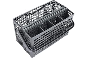 Dishwasher Silverware Basket Utensil Cutlery Holder Knives Forks Large Capacity 7 Compartments Universal Replacement ABS Easy