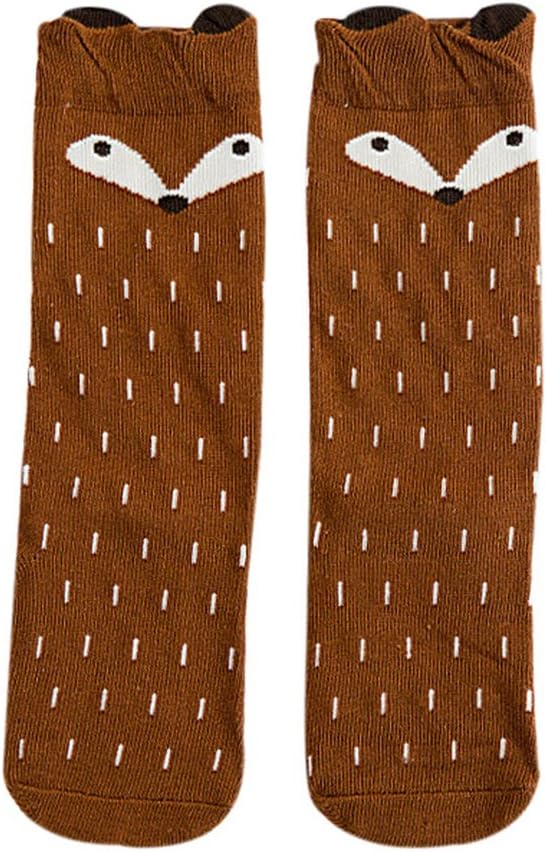 tallahasseeBaby Girls Cute Fox Pattern Soft Cotton Knee High Socks Hosiery