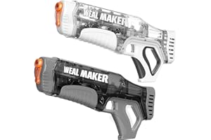 ARTCOOL 2 Pack Fast Auto Suction Electric Water Gun,Full Auto 330+ Continuous Water Pistol Up to 28-32FT Range,IP67 Waterproof Powerful Water Guns for Adults/Kids,Suitable for Pool,Beach