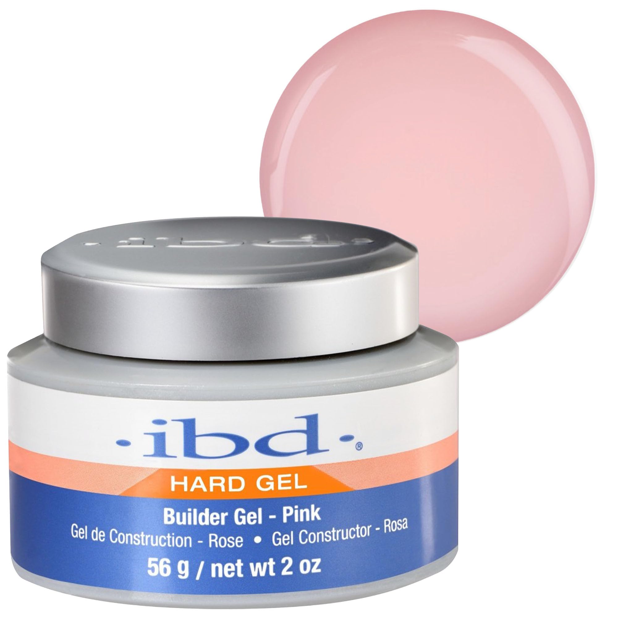 IBD Hard Gel - UV Builder Gel Pink, 56 g - MADE IN USA - Premium building gel for gel nails
