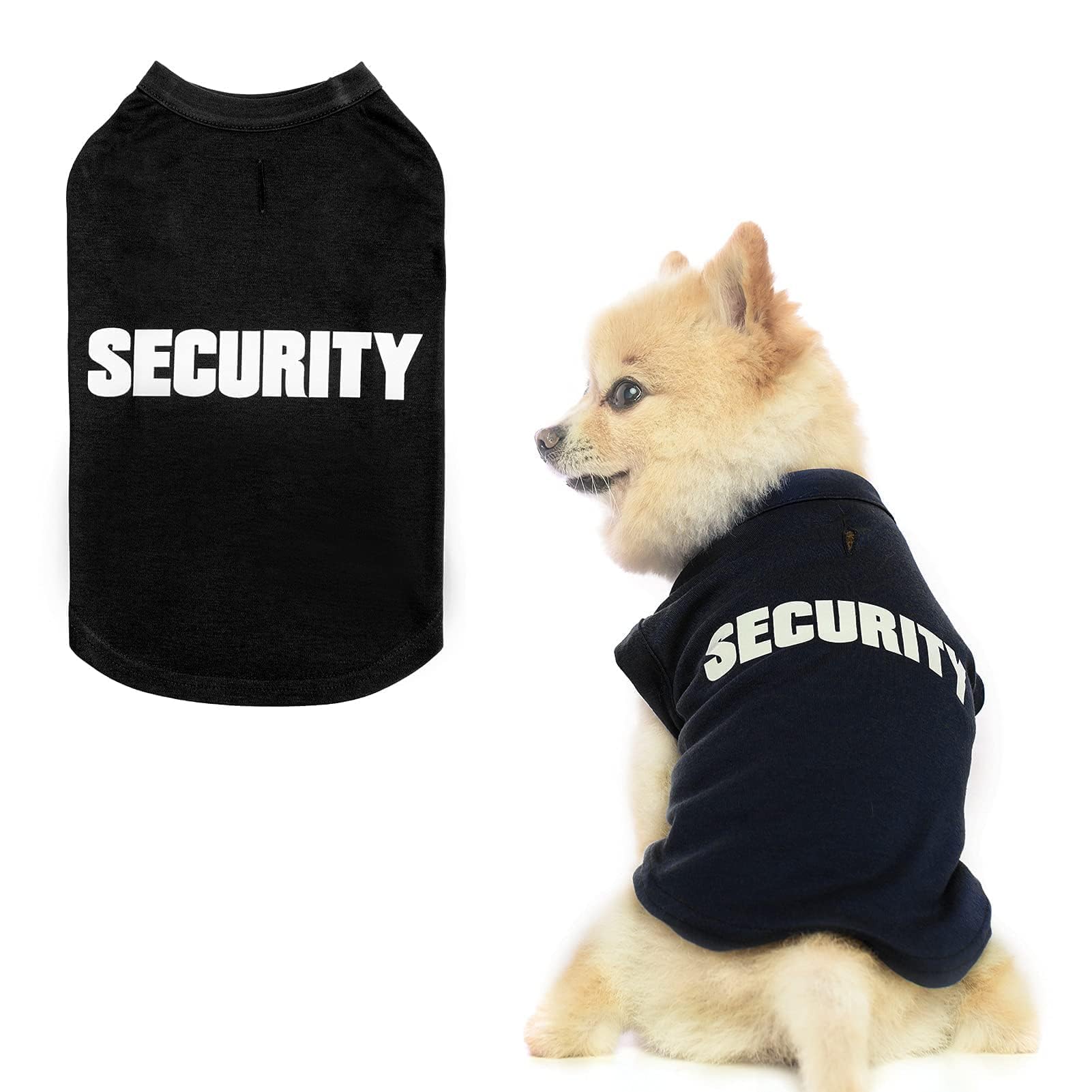 BINGPET Dog Shirts -Soft Cotton- Puppy T-Shirts for Dogs Light Weight Tank Top Vest for Summer Security
