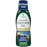 Tropical Oasis - Icelandic Cod Liver Oil | Maximum Strength 1144mg of Liquid Wild-Caught Natural Omega-3 Fish Oil (Lemon Flavor, 90 Servings)