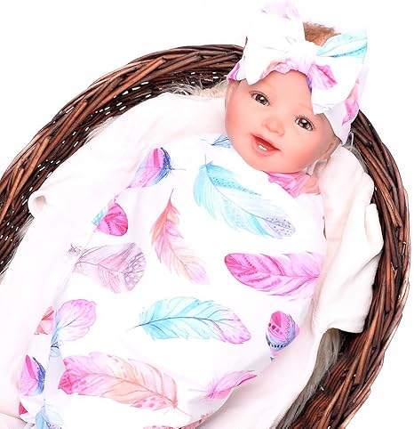 swaddle blanket with bow
