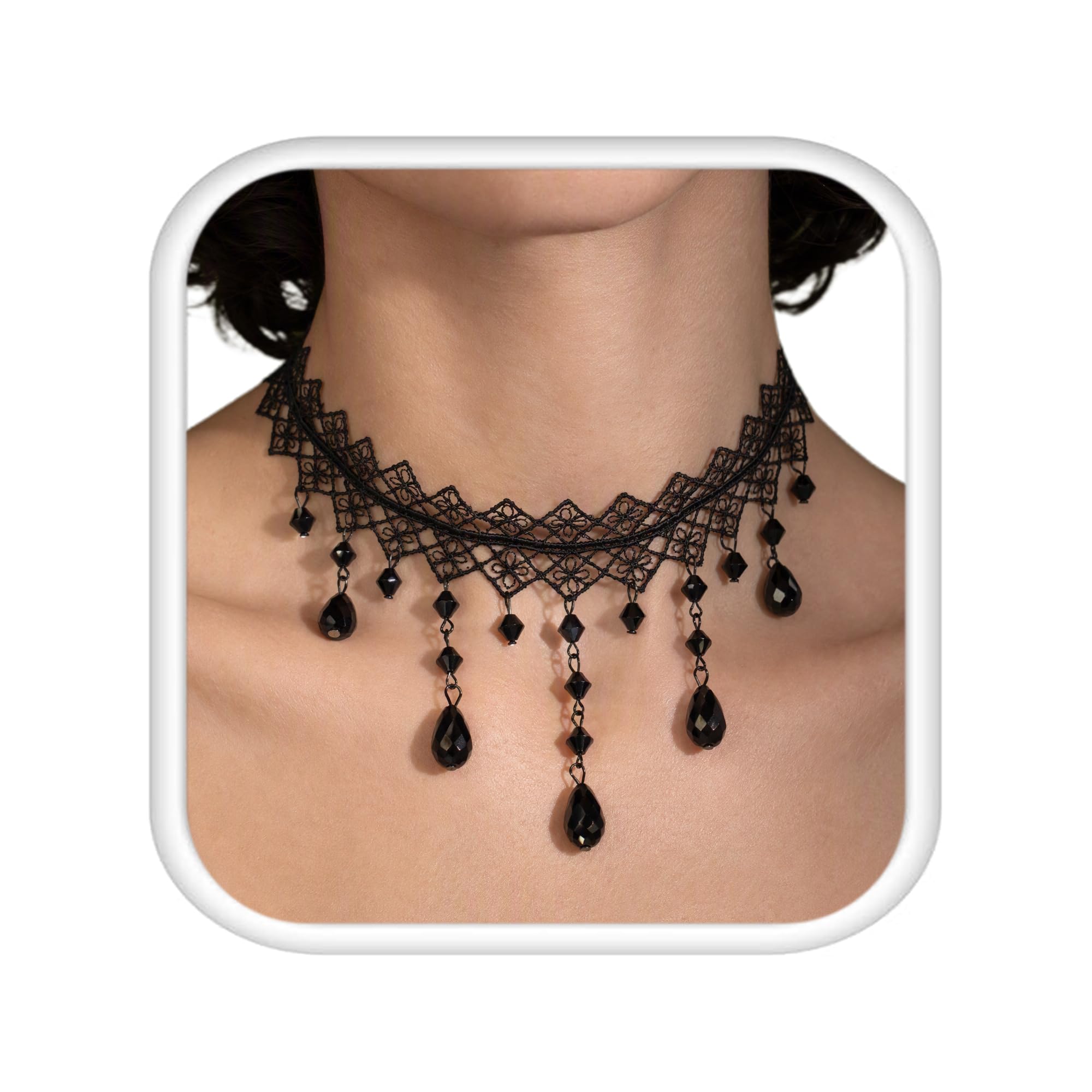 Gothic Victorian Style Vampire Choker Necklace Witch Costume Accessories