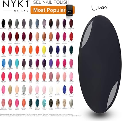 Amazon Com Dark Grey Gel Nail Polish Lead Deep Gray Autumn