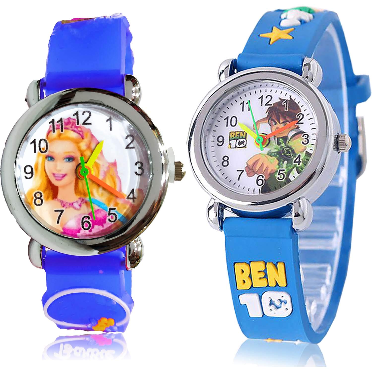 Groot Erika Doll Kids And Ben 10 Kids Analog White Color Dial Women Watch Gc53 Gc35 Pack Of 2 Amazon In Watches