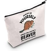 Beaver Lover Gift Beaver Cosmetic Make up Bag Beaver Makeup Zipper Pouch Bag for Women Girls (Beaver)